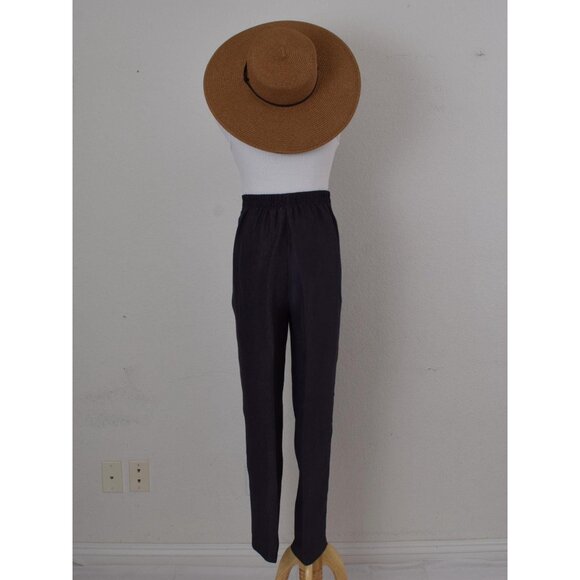 Vintage 90s Charcoal Gray Acetate/Rayon Trousers‎ size S | 26-30 waist - Picture 3 of 10